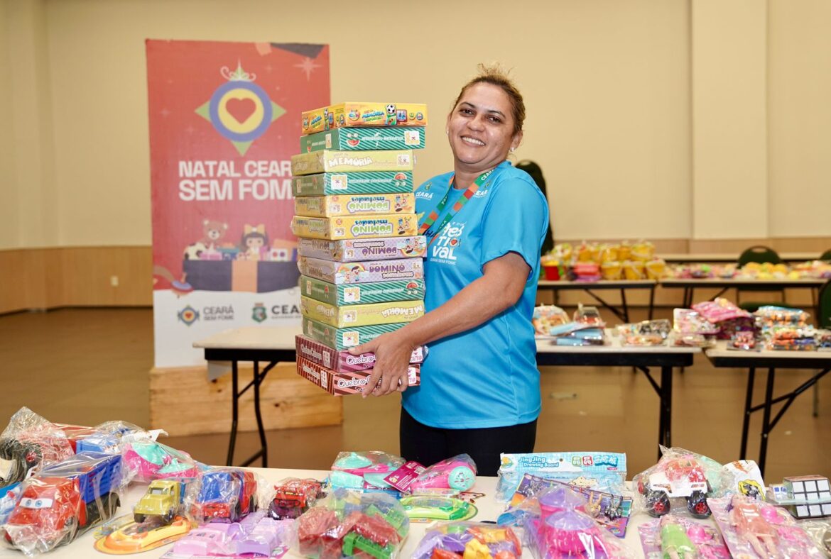 Natal Ceará Sem Fome inicia arrecadação e triagem de brinquedos no Centro de Eventos